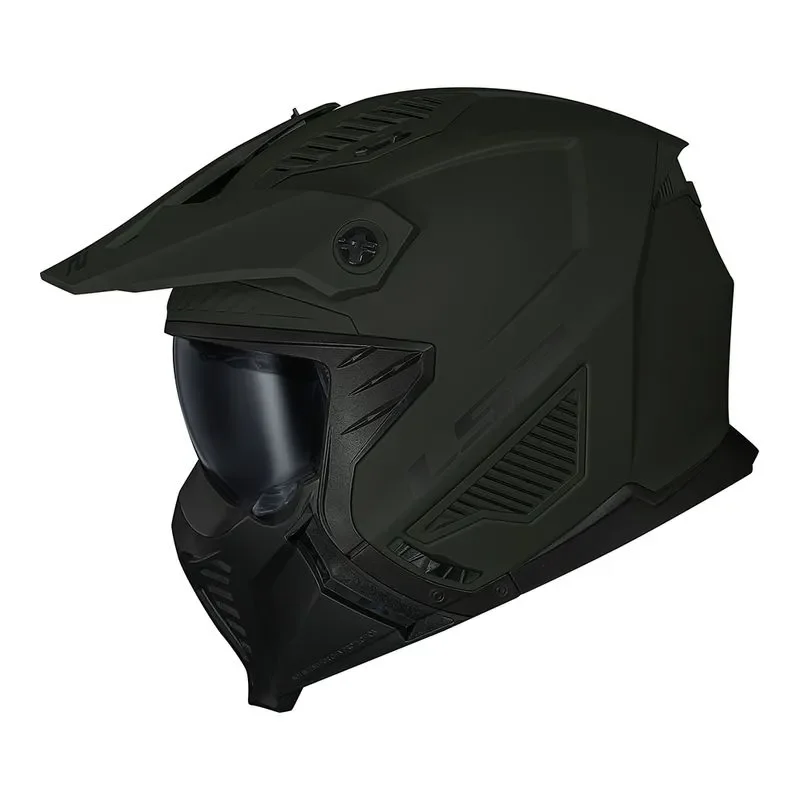 セキュリティ・セーフティ LS2 drifter of606 Capacete LS2 OF606 Drifter Monocolor Verde Militar Fosco